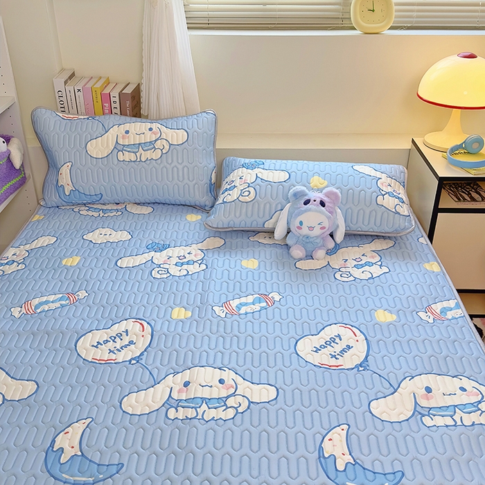 91家纺网 家纺一手货源 找家纺 澳萝拉 2024新款A类凉感丝三丽鸥乳胶凉席 画家大耳狗