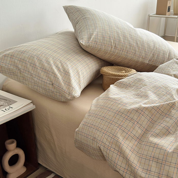 91家纺网 家纺一手货源 找家纺 水洗的故事 2024新款无印良品水洗棉四件套  赫本米