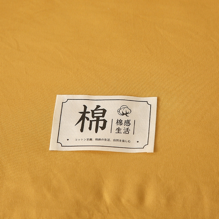 91家纺网 家纺一手货源 找家纺 猎鹿人家纺 2024新款纯色水洗棉纱棉花夏被 栀子黄