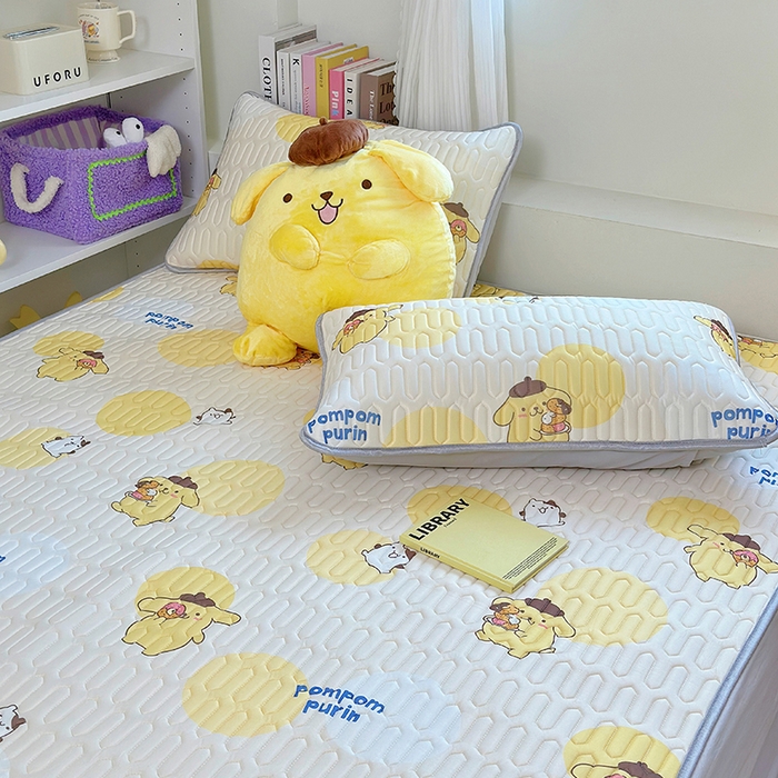 91家纺网 家纺一手货源 找家纺 澳萝拉 2024新款A类凉感丝三丽鸥乳胶凉席 甜甜圈布丁