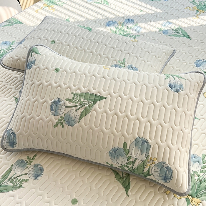 91家纺网 家纺一手货源 找家纺 慕澄家纺 2024新款小版印花0.5乳胶凉席系列 祈愿