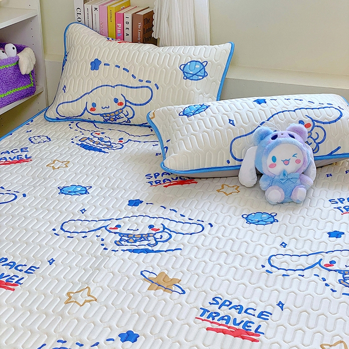 91家纺网 家纺一手货源 找家纺 澳萝拉 2024新款A类凉感丝三丽鸥乳胶凉席 星空大耳狗