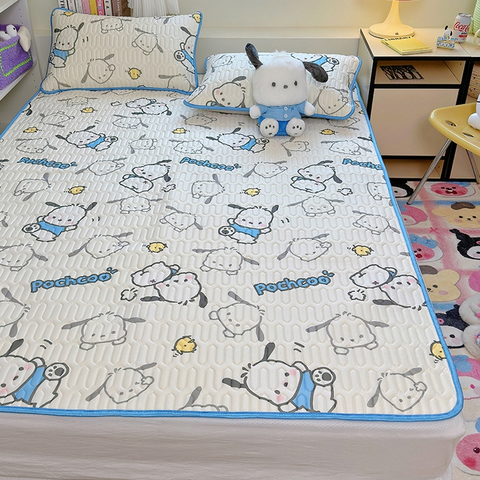 91家纺网 家纺一手货源 找家纺 澳萝拉 2024新款A类凉感丝三丽鸥乳胶凉席 幻影小帕