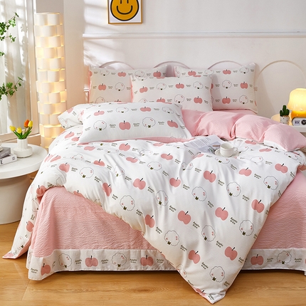 91家纺网 家纺一手货源 找家纺 （总）全美家居 2025新款A类透气泡芙棉四件套