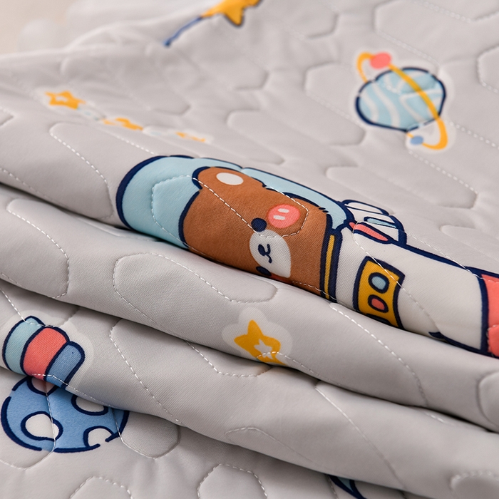 91家纺网 家纺一手货源 找家纺 艾兜坊 2024新款凉感丝枕双人款 机器熊