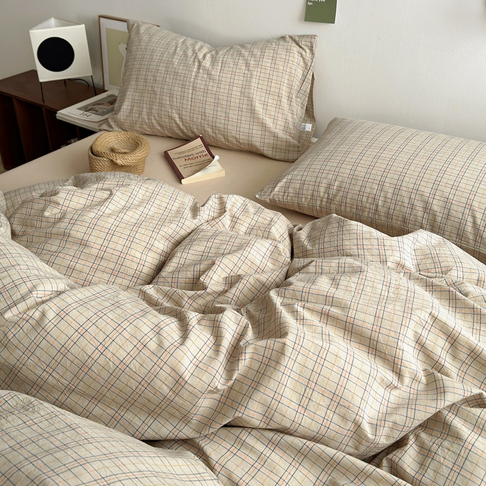 91家纺网 家纺一手货源 找家纺 水洗的故事 2024新款无印良品水洗棉四件套  赫本米