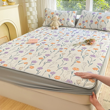 星座 2025大斜纹复合冰丝凉席床笠款 恋恋花语-床笠款