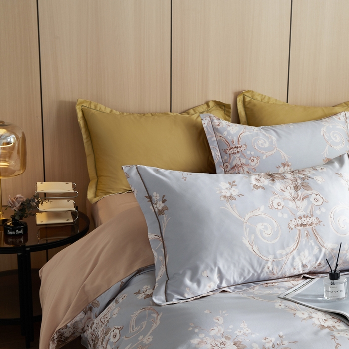 91家纺网 家纺一手货源 找家纺 怡家居 2024新款100支长绒棉印花四件套 倾城繁花