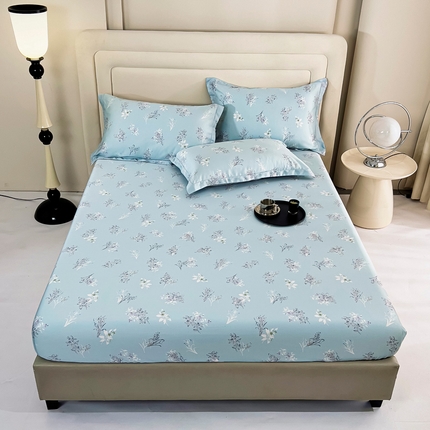 91家纺网 家纺一手货源 找家纺 锦罗绣 2024新款80s奥地利进口兰精天丝单床笠 悠悠花香