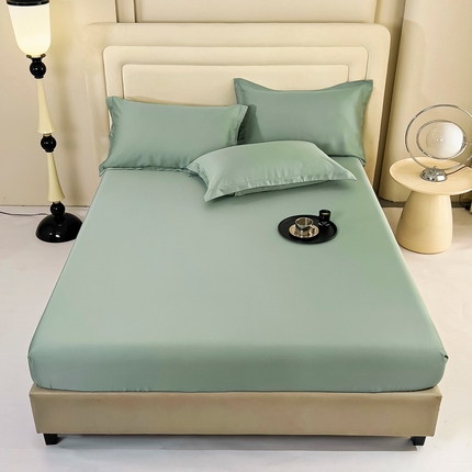 91家纺网 家纺一手货源 找家纺 锦罗绣 2024新款80s奥地利进口兰精天丝单床笠 海盐兰