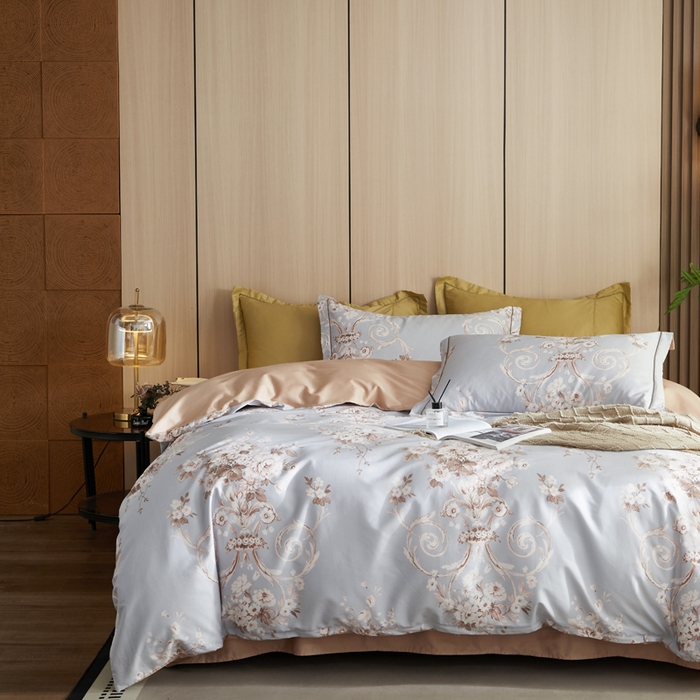 91家纺网 家纺一手货源 找家纺 怡家居 2024新款100支长绒棉印花四件套 倾城繁花