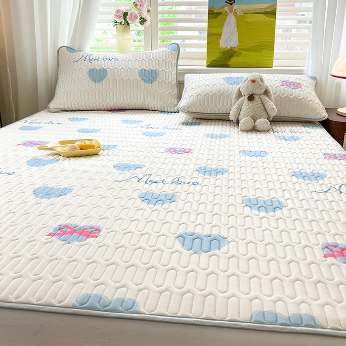 91家纺网 家纺一手货源 找家纺 慕澄家纺 2024新款小版印花0.5乳胶凉席系列 心情