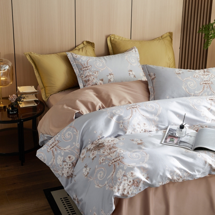 91家纺网 家纺一手货源 找家纺 怡家居 2024新款100支长绒棉印花四件套 倾城繁花