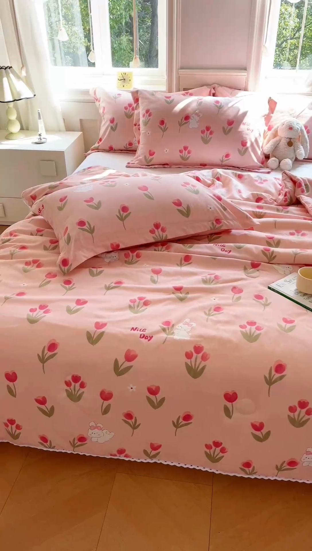 91家纺网 家纺一手货源 找家纺 创优家纺  2025新款A类皱皱纱小花边夏被 甜茶日记