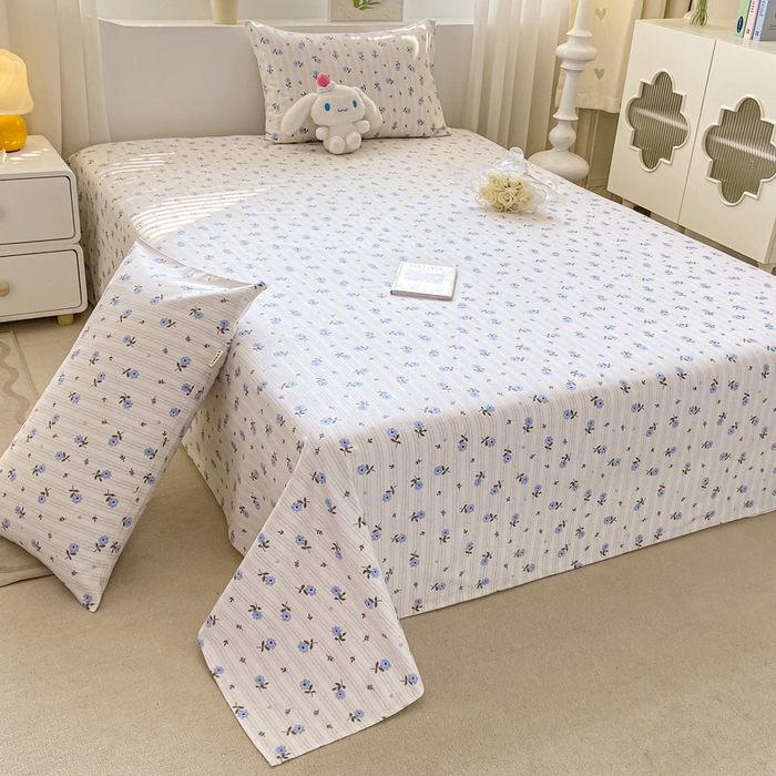 91家纺网 家纺一手货源 找家纺 卧趣家纺 2024新品全棉老粗布单品床单床笠系列-单品床单系列 半夏