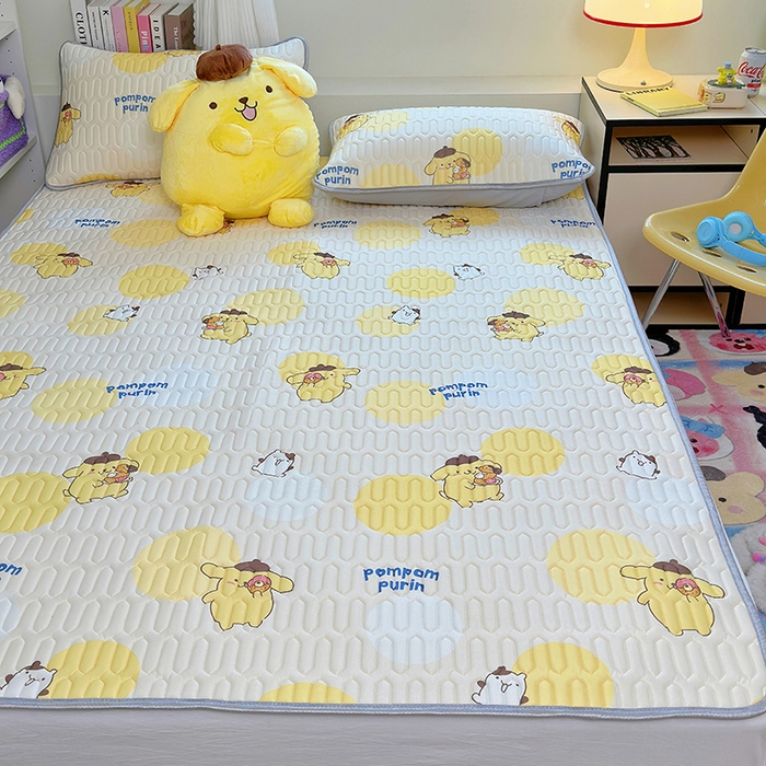 91家纺网 家纺一手货源 找家纺 澳萝拉 2024新款A类凉感丝三丽鸥乳胶凉席 甜甜圈布丁