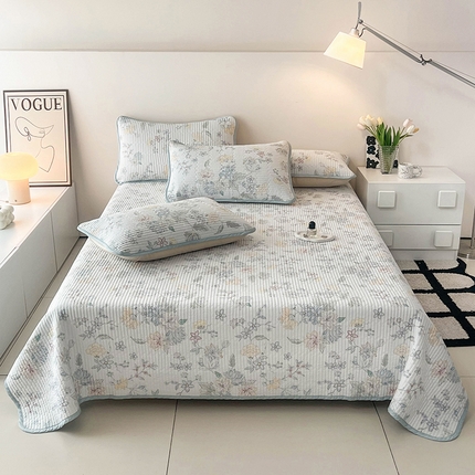 茉夕 2024新款天丝印花床盖 春日蜜糖