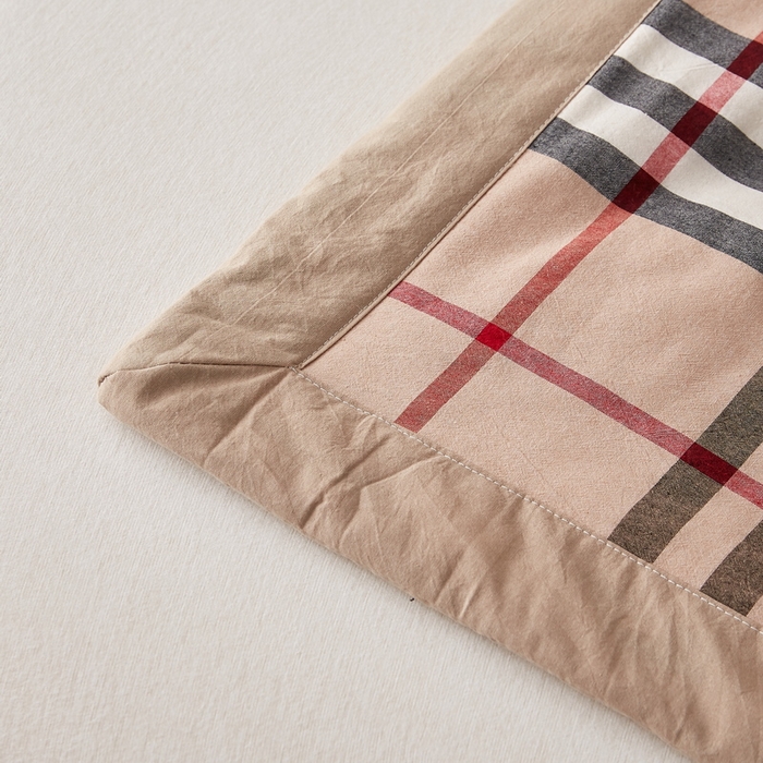 91家纺网 家纺一手货源 找家纺 猎鹿人家纺 2024新款水洗棉棉花夏被 咖条