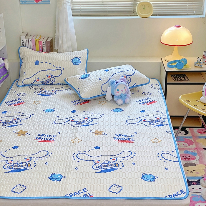 91家纺网 家纺一手货源 找家纺 澳萝拉 2024新款A类凉感丝三丽鸥乳胶凉席 星空大耳狗