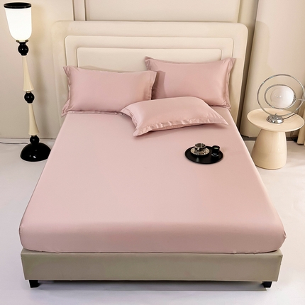 91家纺网 家纺一手货源 找家纺 锦罗绣 2024新款80s奥地利进口兰精天丝单床笠 蜜桃粉