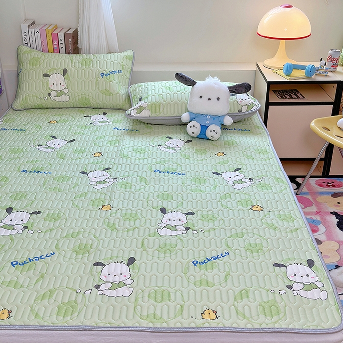 91家纺网 家纺一手货源 找家纺 澳萝拉 2024新款A类凉感丝三丽鸥乳胶凉席 足球小帕