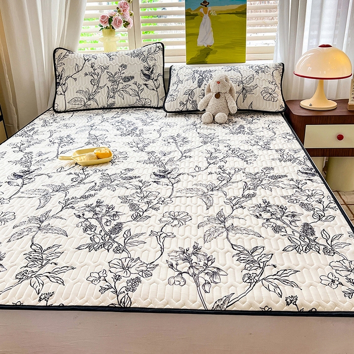 91家纺网 家纺一手货源 找家纺 （总）慕澄家纺 2024新款小版印花0.5乳胶凉席系列