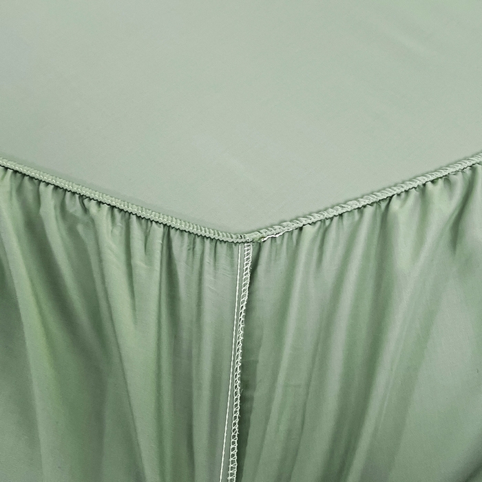 91家纺网 家纺一手货源 找家纺 锦罗绣 2024新款80s奥地利进口兰精天丝单床笠 海盐兰