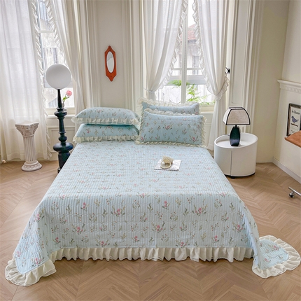 宜凡家纺  2024新款莫代尔印花床盖夏被四件套 锦觅