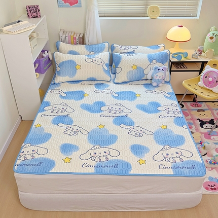 91家纺网 家纺一手货源 找家纺 （总）澳萝拉 2024新款A类凉感丝三丽鸥乳胶凉席