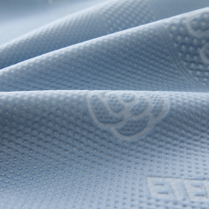 91家纺网 家纺一手货源 找家纺 宜派家纺 2024新款凉感丝刺绣凉席三件套 小花-蓝-床笠