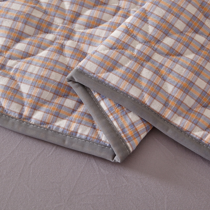 91家纺网 家纺一手货源 找家纺 杜先生 2024新款无印风水洗棉夹棉床笠 菲咖格