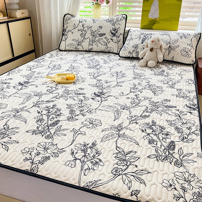 91家纺网 家纺一手货源 找家纺 慕澄家纺 2024新款小版印花0.5乳胶凉席系列 赫本