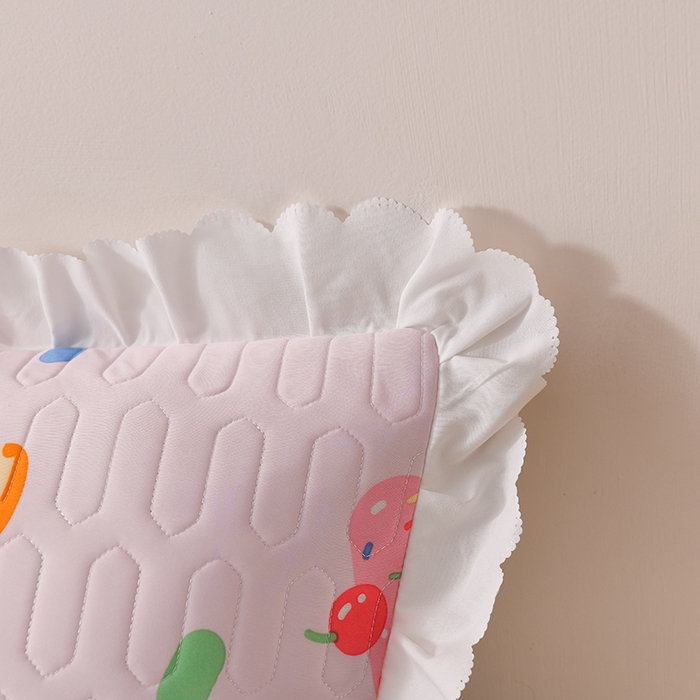 91家纺网 家纺一手货源 找家纺 艾兜坊 2024新款凉感丝枕双人款 香甜果