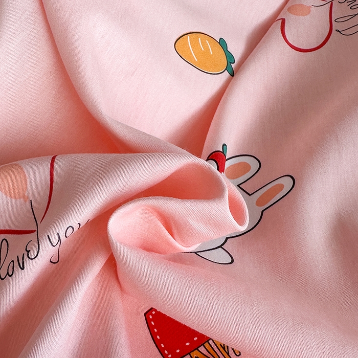 91家纺网 家纺一手货源 找家纺 凌云家纺 2025新款A类全棉学生宿舍床垫套  水果兔-粉