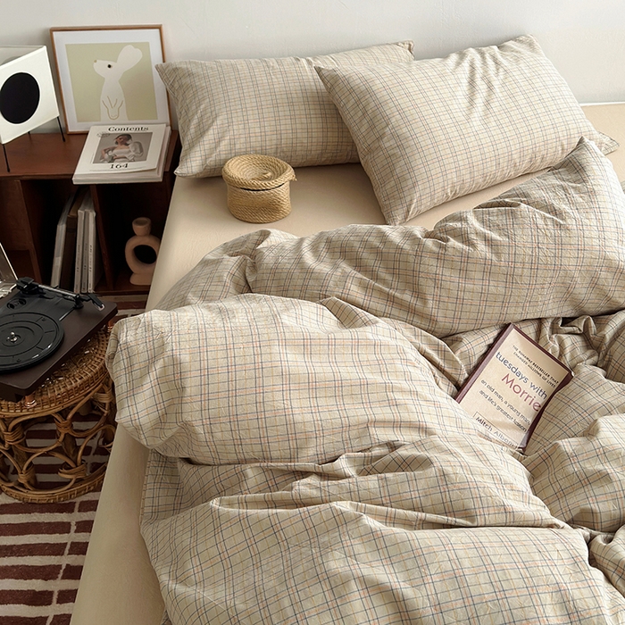 91家纺网 家纺一手货源 找家纺 水洗的故事 2024新款无印良品水洗棉四件套  赫本米