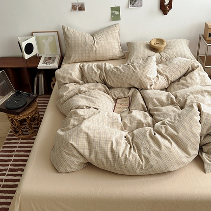 水洗的故事 2024新款无印良品水洗棉四件套  赫本米