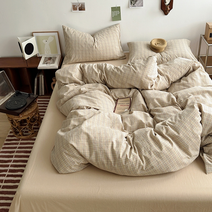 91家纺网 家纺一手货源 找家纺 水洗的故事 2024新款无印良品水洗棉四件套  赫本米