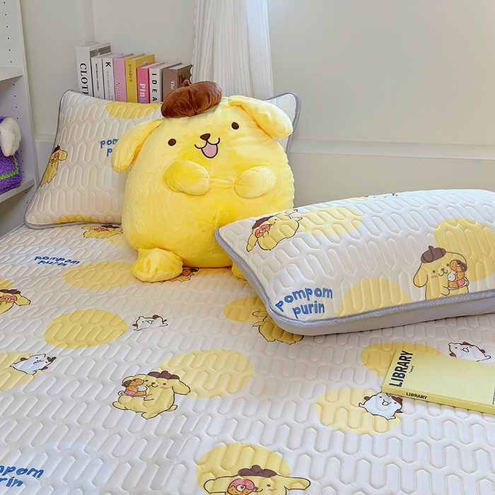 91家纺网 家纺一手货源 找家纺 澳萝拉 2024新款A类凉感丝三丽鸥乳胶凉席 甜甜圈布丁