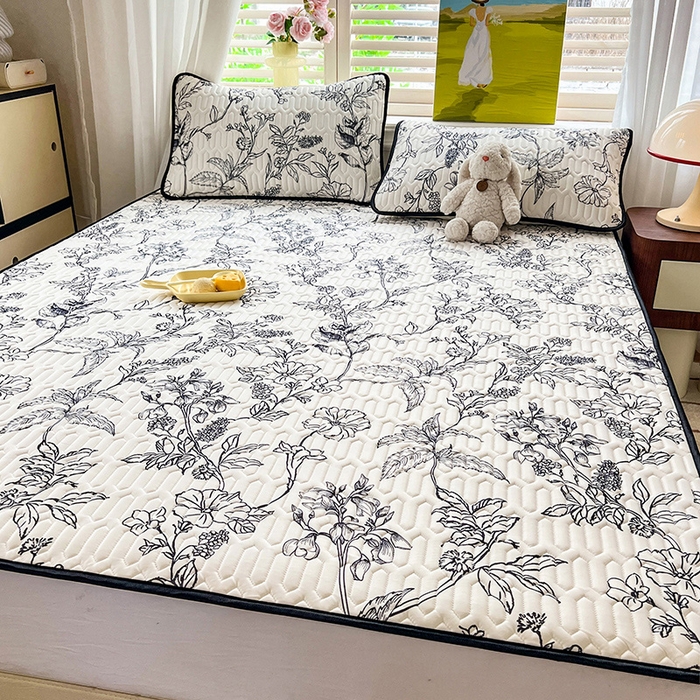 91家纺网 家纺一手货源 找家纺 慕澄家纺 2024新款小版印花0.5乳胶凉席系列 赫本