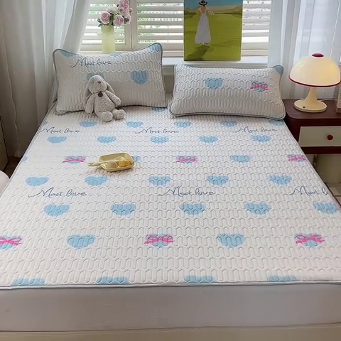 91家纺网 家纺一手货源 找家纺 慕澄家纺 2024新款小版印花0.5乳胶凉席系列 心情