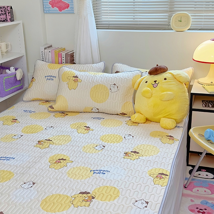 91家纺网 家纺一手货源 找家纺 澳萝拉 2024新款A类凉感丝三丽鸥乳胶凉席 甜甜圈布丁