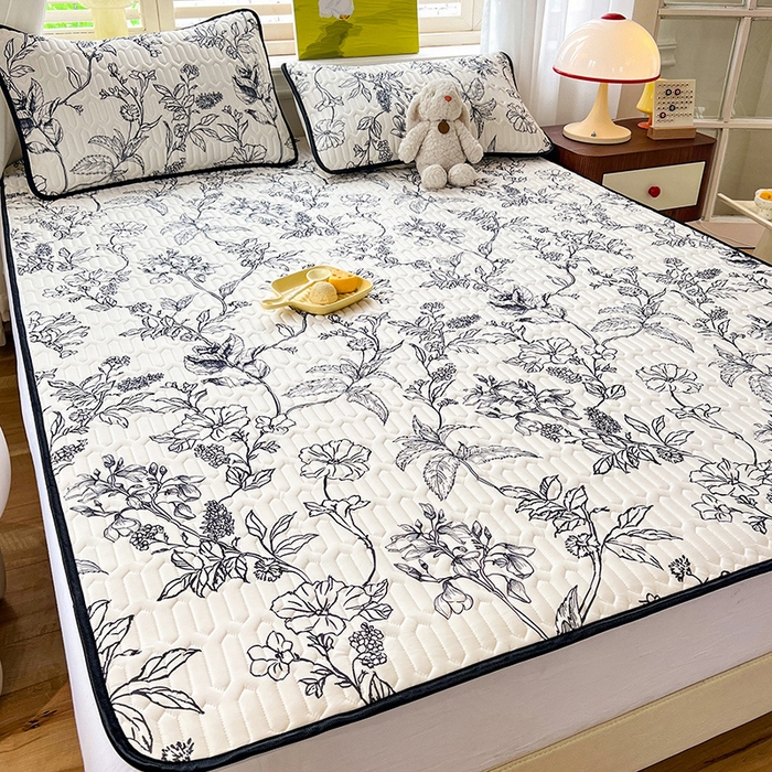 91家纺网 家纺一手货源 找家纺 （总）慕澄家纺 2024新款小版印花0.5乳胶凉席系列