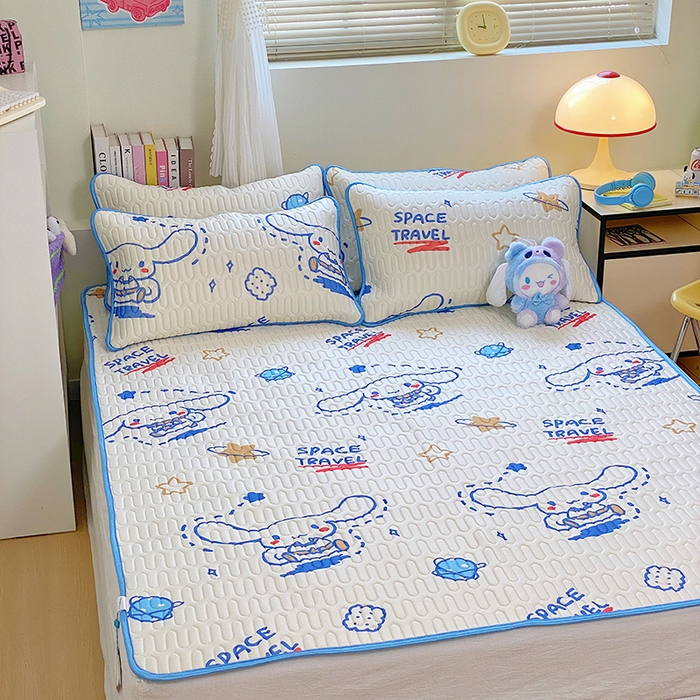 91家纺网 家纺一手货源 找家纺 澳萝拉 2024新款A类凉感丝三丽鸥乳胶凉席 星空大耳狗