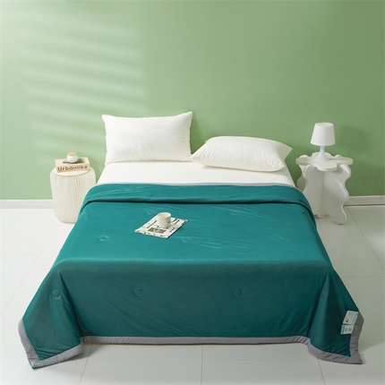 91家纺网 家纺一手货源 找家纺 （总）湘之帛 2024新款A类纯色凉感丝夏凉被夏被