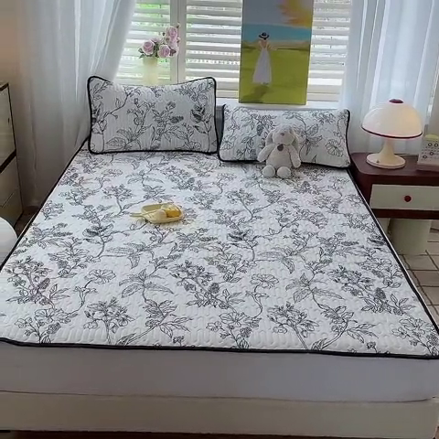 91家纺网 家纺一手货源 找家纺 （总）慕澄家纺 2024新款小版印花0.5乳胶凉席系列