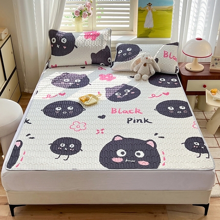 慕澄家纺 2024新款小版印花0.5乳胶凉席系列 小煤球