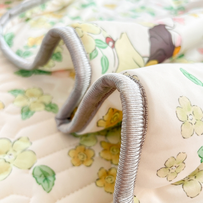 91家纺网 家纺一手货源 找家纺 慕澄家纺 2024新款小版印花0.5乳胶凉席夏被四件套 夏天