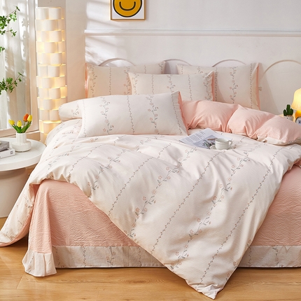 91家纺网 家纺一手货源 找家纺 （总）全美家居 2025新款A类透气泡芙棉四件套