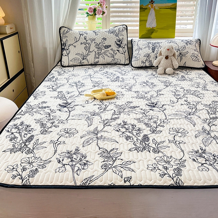 91家纺网 家纺一手货源 找家纺 （总）慕澄家纺 2024新款小版印花0.5乳胶凉席系列