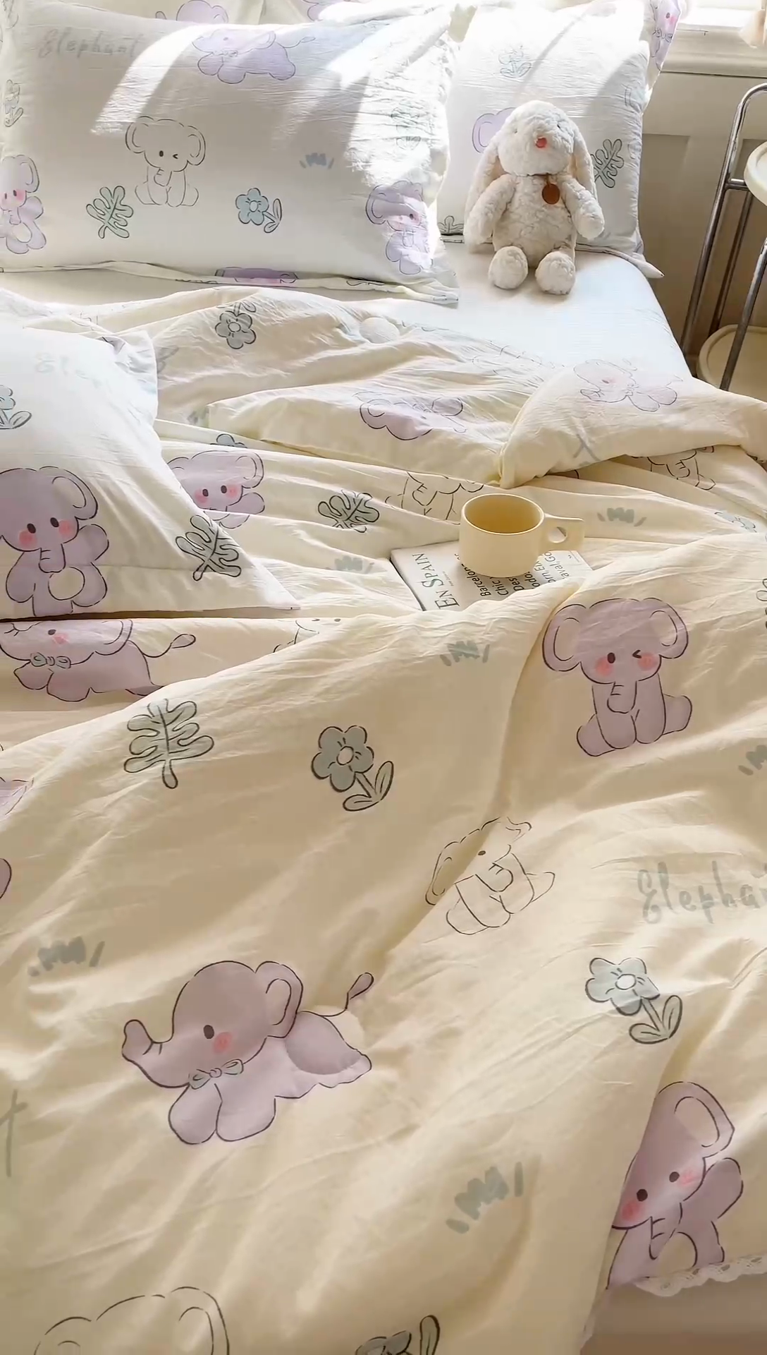 91家纺网 家纺一手货源 找家纺 创优家纺  2025新款A类皱皱纱小花边夏被 恐龙乐园